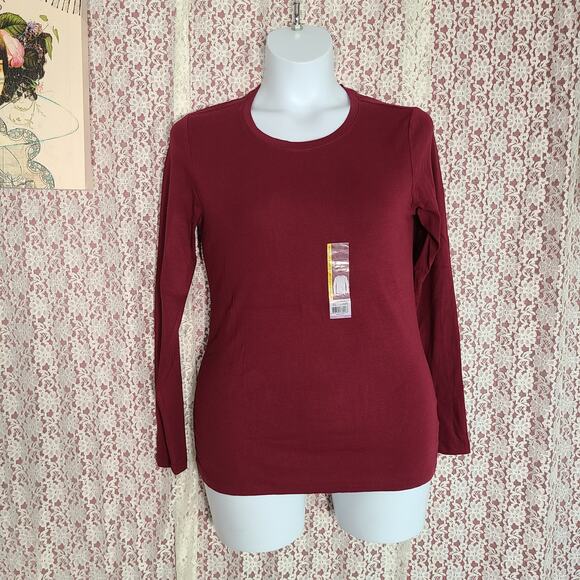 NWT Faded Glory maroon long sleeve shirt size large - Picture 1 of 7